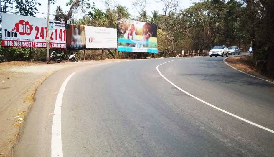 Outdoor Advertisement Billboard at Margao Entrance in Goa, Best Unipole advertising company in Goa