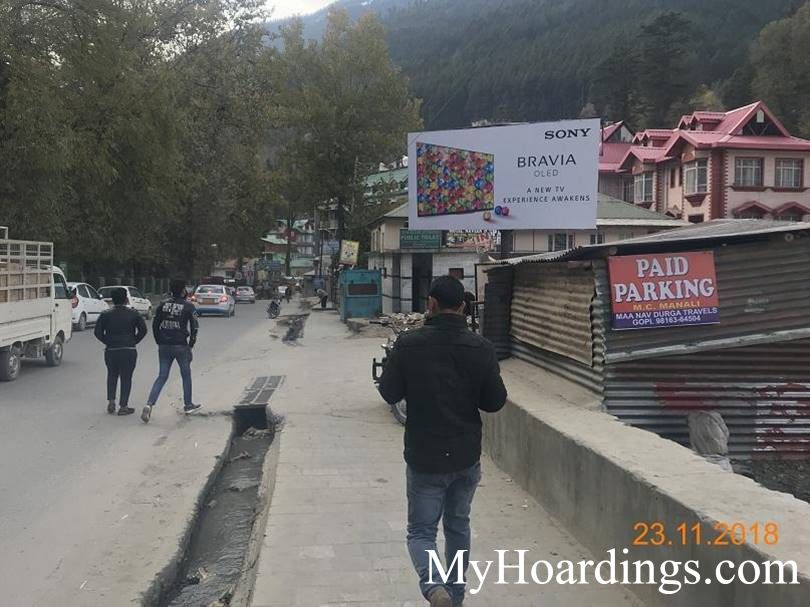 Hoardings at Tourist Parking  in Manali, Best Outdoor Advertising Company Manali