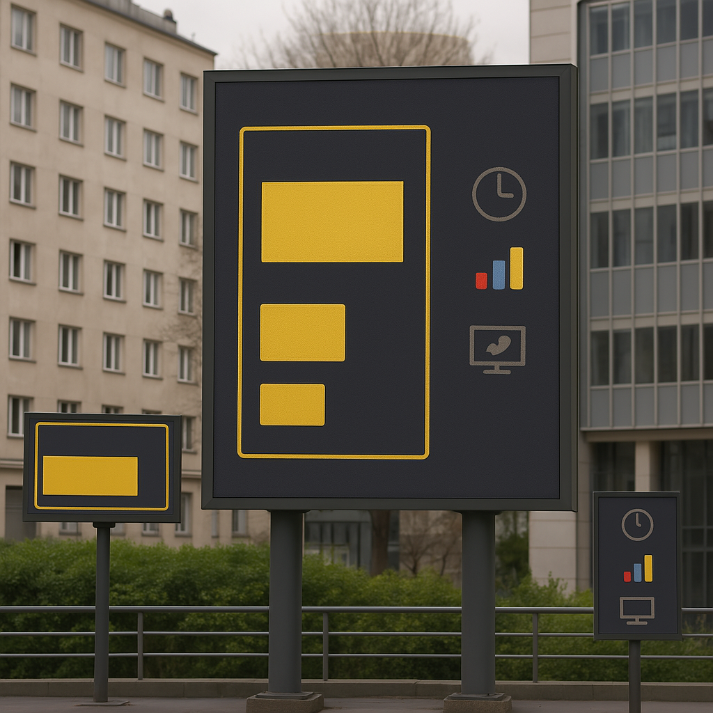 LED screen ads,digital billboard sizes, LED advertising India, display duration standards, standard sizes and display durations for LED screen ads in India