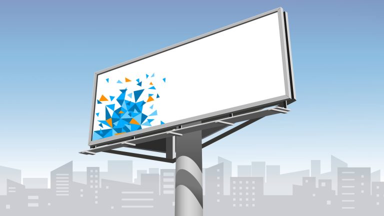 Hoardings and unipole advertisements near the Golden Temple and Ranjit Avenue showcasing vibrant brand visibility in Amritsar’s cultural and commercial zones.