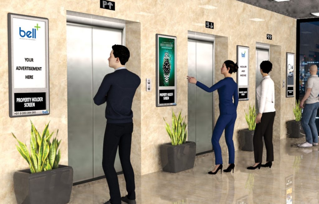 Apartment lobby advertising