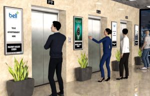 Apartment lobby advertising