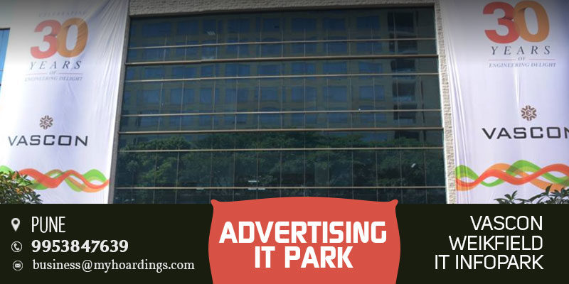 Advertising in Vascon Weikfield IT Infopark,Pune.Kiosk advertising,Lift Branding in company offices in Vascon Weikfield IT Infopark