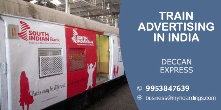 Contact +91 99538476-39 for Train branding on Deccan express,Train advertisement agencies in India