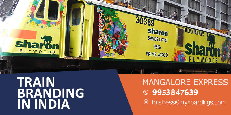 Branding on Mangalore express train,Rail advertising in Goa and Maharashtra