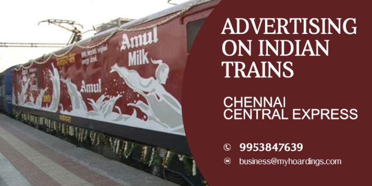 Chennai central express Train Branding.Top transit media agencies in Chennai and Bengaluru.
