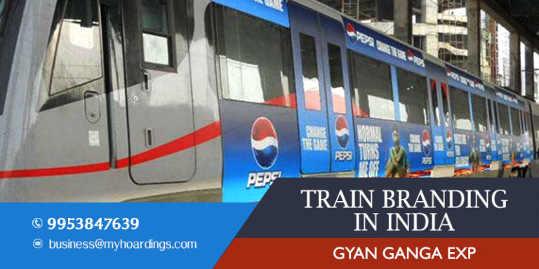 Train wrap branding on GYAN GANGA Express Train.How to advertise on Indian trains?