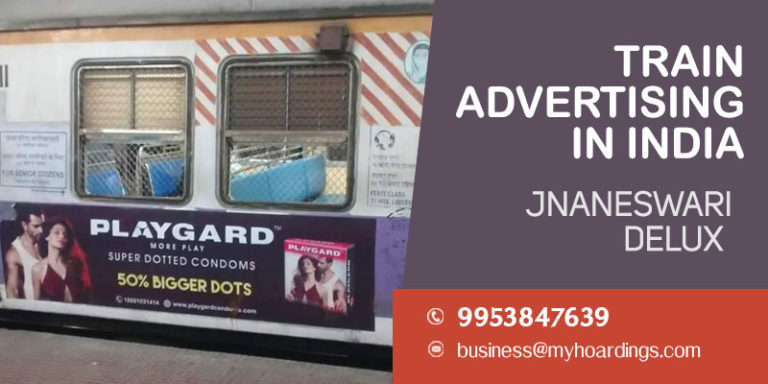 Train Wrap Branding on Jnaneswari Delux train. Best train ad agency in India.