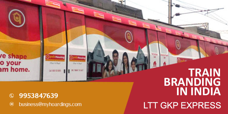 Advertise on LTT GKP Express train| Stickers on Indian Trains