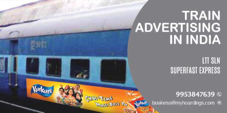 Advertise on LTT SLN Superfast Express train.Railway platform branding agency in Maharashtra and MP