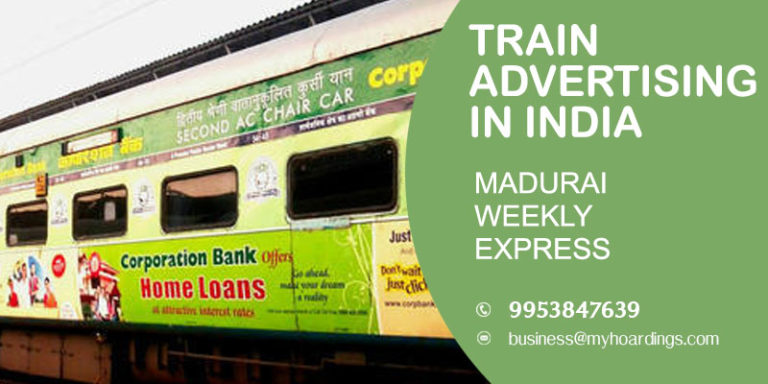 Branding on Madurai Weekly Express Train.Which company advertise on Indian Trains?