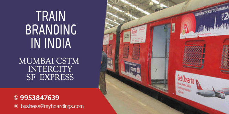 Mumbai CSTM-Intercity SF Express Train wrap advertising