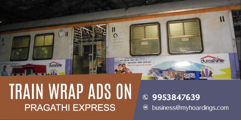 Call 9953-847639 for Pragathi Express Train wrap advertising