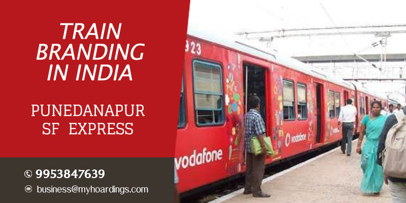 Branding on Pune Danapur SF Express Train.UP and MP Train Branding