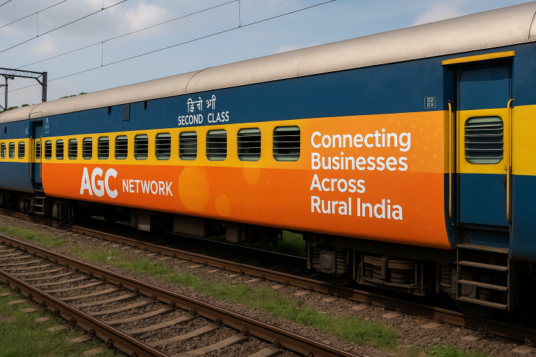 rural advertising India, train marketing, Tier 3 outreach, local train branding, regional media