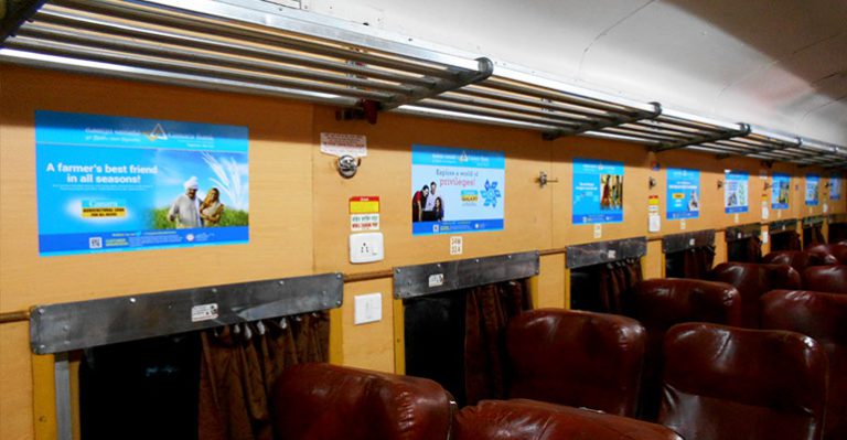 Jan Shatabdi train ads, South India transit media, Karnataka train branding, MyHoardings train advertising, regional railway ads