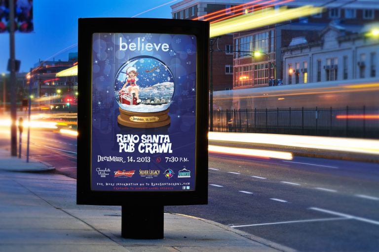 Blank Billboard Night, City Street Advertising, Nighttime Hoardings, Urban OOH Display, Billboard Mockup Scene