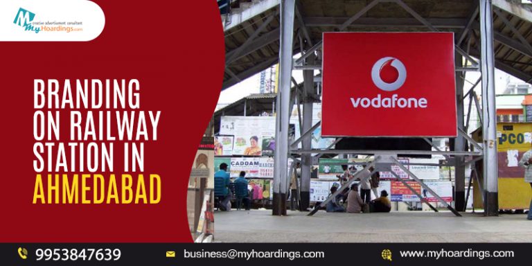 Ahmedabad railway advertising, Kalupur station branding, train wraps, platform hoardings, transit media Gujarat