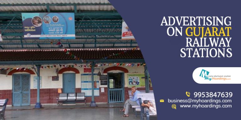 railway advertising Gujarat, train station branding, platform ads Gujarat, transit media Gujarat, railway station advertising
