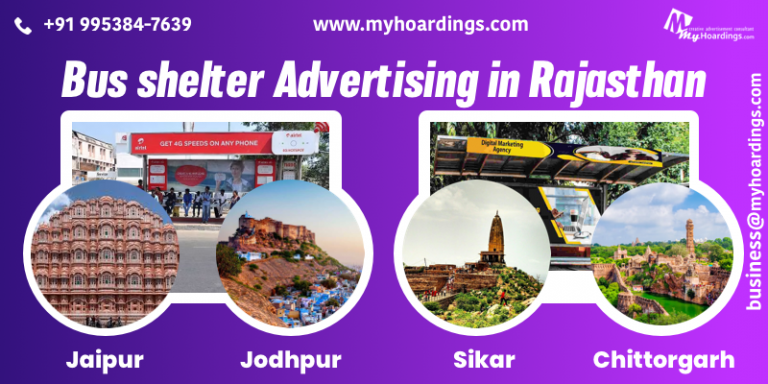 bus shelter advertising Rajasthan, Jaipur bus shelter ads, outdoor advertising Rajasthan, transit media Jaipur, bus stop branding India