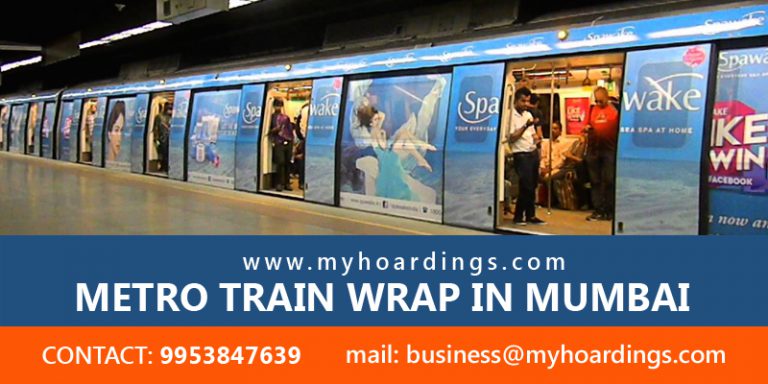Mumbai Metro train wrap, exterior train advertising, metro branding Mumbai, transit media India, metro wrap campaign
