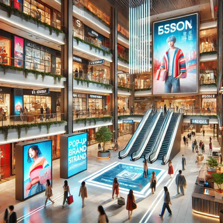 mall branding advertising, in-mall promotions, retail space marketing, shopper engagement strategy, high-footfall branding