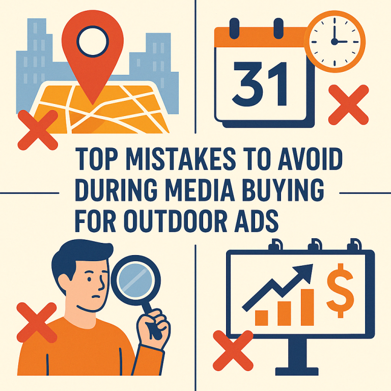 Outdoor media buying, OOH ad placement, Billboard space purchase, Hoarding campaign planning, Transit media buying
