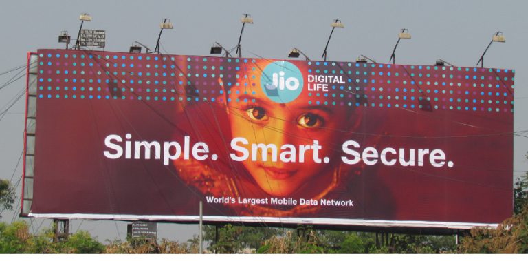 Jio campaign, telecom advertising, digital connectivity, brand promotion India, outdoor advertising, MyHoardings, Jio marketing