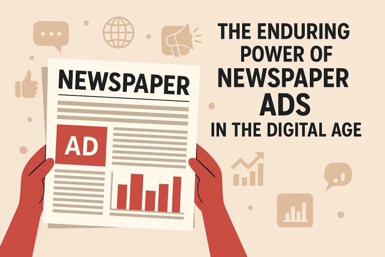 newspaper ads, print advertising India, brand promotion, newspaper marketing, mass media advertising, MyHoardings, print visibility