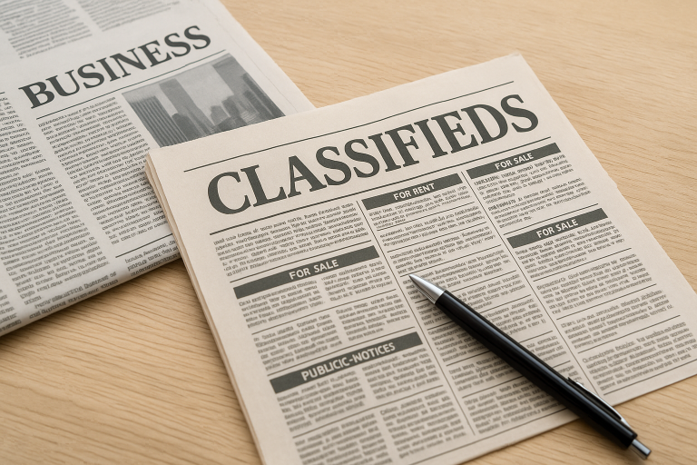 newspaper classified ads, print media advertising, local newspaper listings, affordable advertising, targeted marketing, MyHoardings, India classifieds