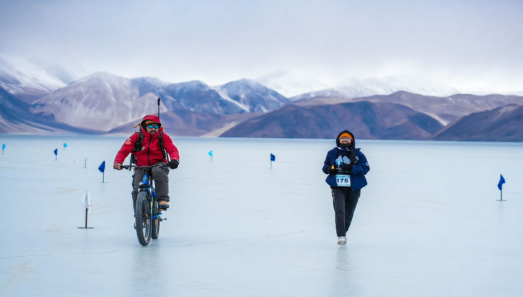 Extreme Branding at the Pangong Frozen Lake Marathon
