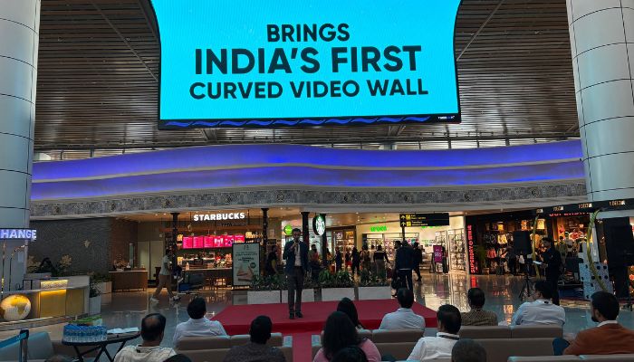 Times OOH Curved LED Videowall Launch at Goa Airport