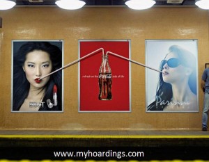 Coca Cola with Straw Billboard