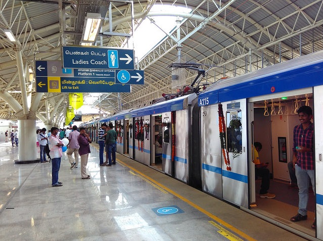 Chennai metro train station advertising.Metro train wrap, Inside Panel and Metro stations for branding activities in Chennai.