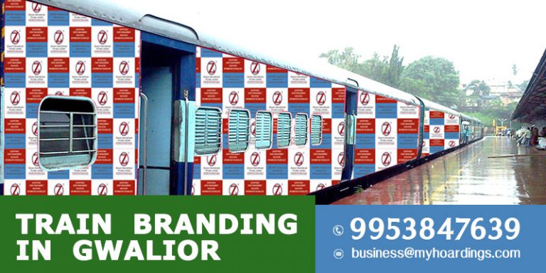 Train Branding in Gwalior. Best Railway Outdoor Advertising company in Madhya Pradesh for Railway station and Train wrap Ads.