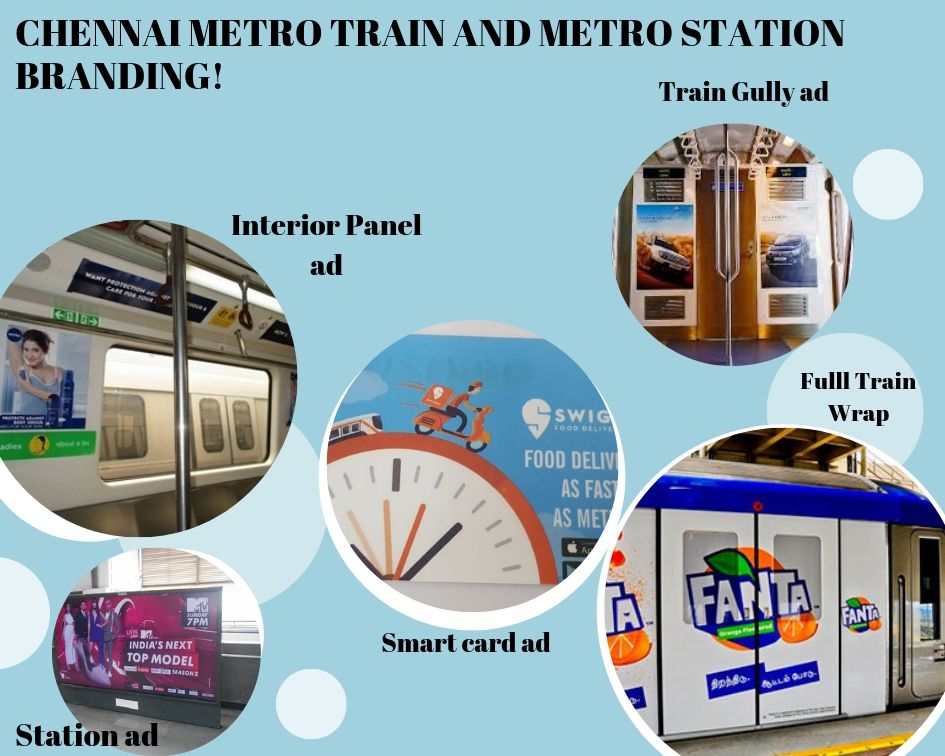 Chennai Metro station advertising.Best rates for Metro branding and Chennai Metro station for brand promotion.OOH Ads in Chennai.