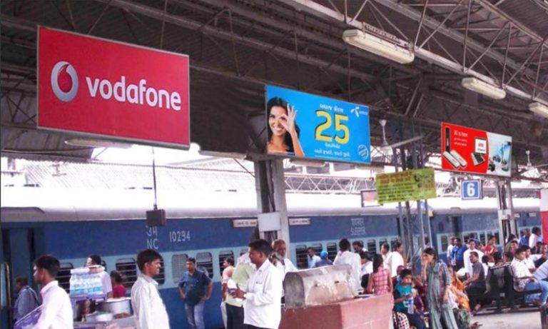 Bangalore railway ads, Platform branding Bangalore, Train station advertising, Transit media Bangalore, MyHoardings Bangalore