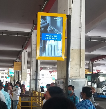 DOOH Ad Campaign, Aster Labs, BMTC bus station, Bengaluru ad agency, DOOH branding, Digital OOH Advertising.