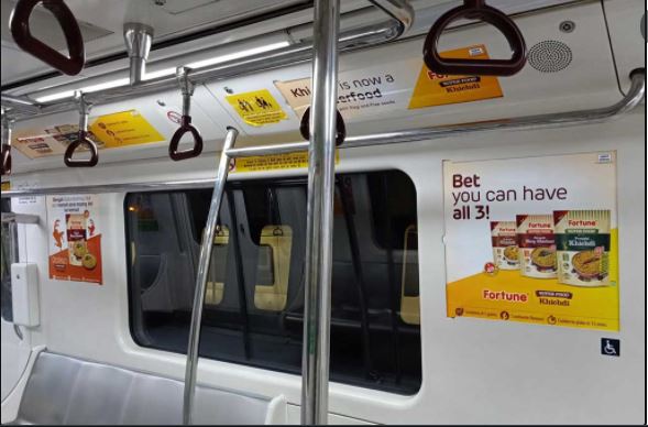 Bengaluru Metro Interior Branding, Metro Branding in India, Bangalore Ad Agency