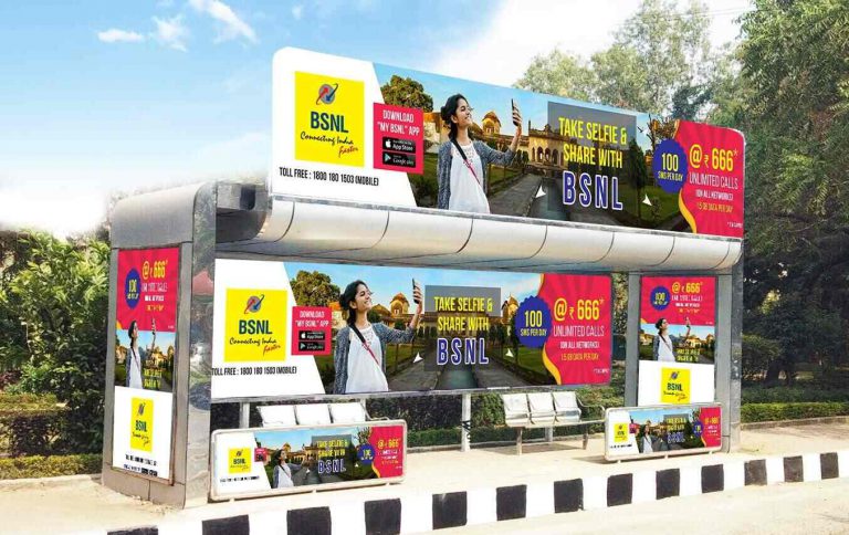Bhopal BQS Ads, Bus Shelter Advertising, BQS Branding, Outdoor Advertising Bhopal, Transit Media Bhopal