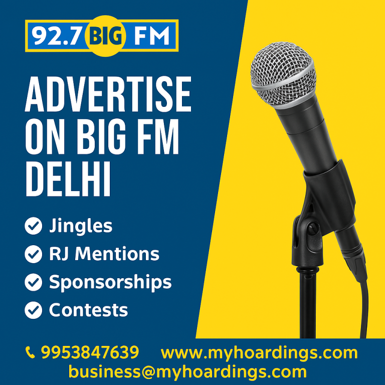 Big FM Delhi Advertising, 92.7 Big FM Ads, FM Radio Advertising Delhi, RJ Mentions Big FM, Radio Jingles Delhi