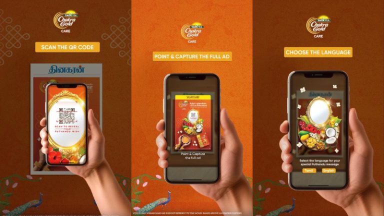 Tata Tea Puthandu campaign, Pudhu Aarambam initiative, Tamil New Year marketing, AR-enabled print advertising, cultural branding innovation