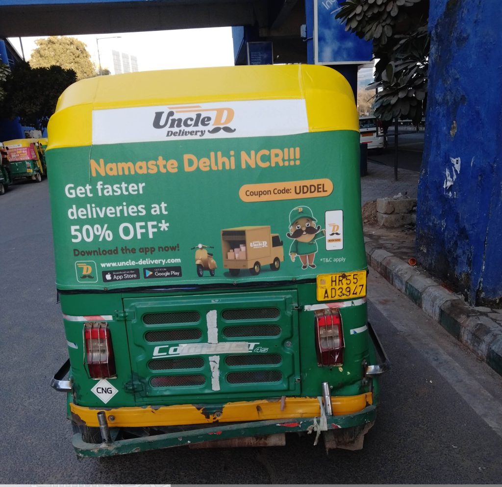 auto rickshaw advertising, Gurugram transit branding, mobile outdoor ads, hyperlocal marketing Gurugram, cost-effective city promotion