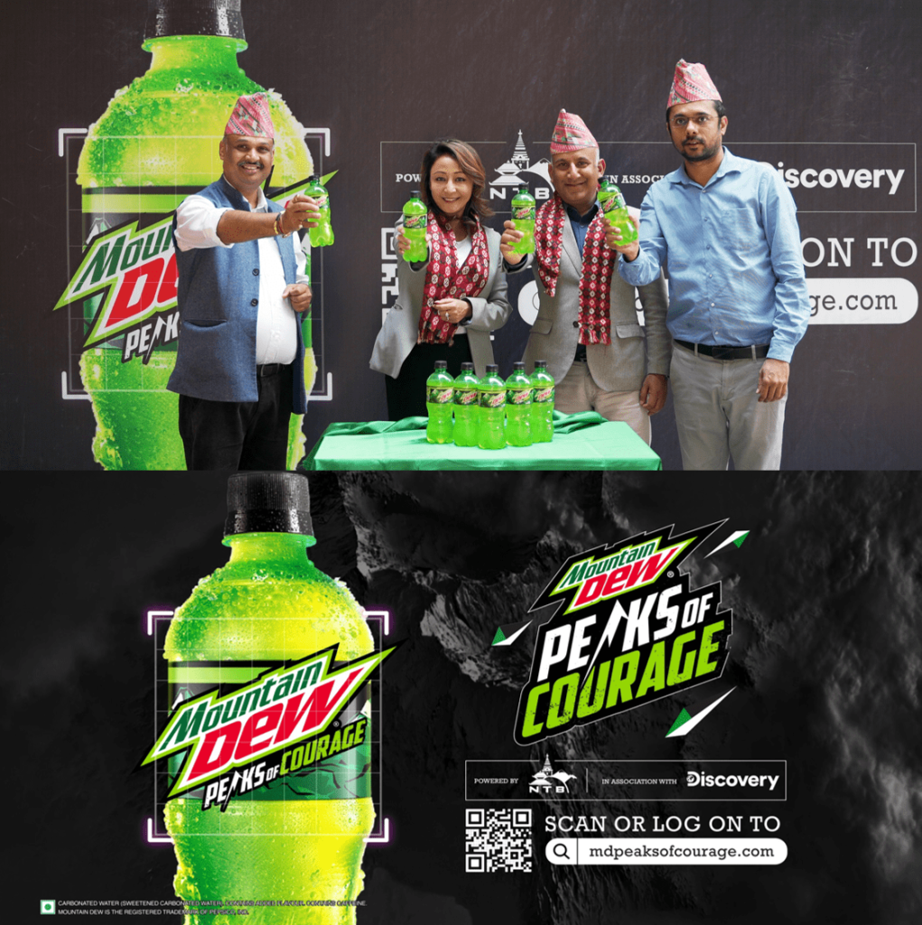 Mountain Dew Campaign, Peaks of Courage, Nepal OOH Ads, Adventure Branding, Fearless Marketing