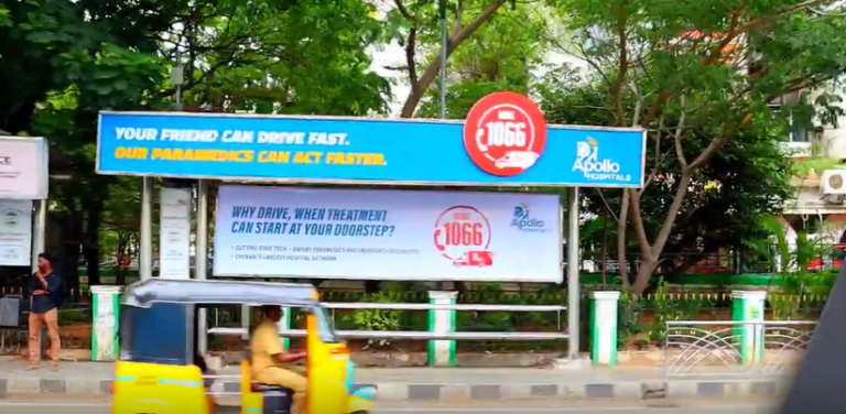 Apollo Hospitals campaign, healthcare advertising India, OOH marketing, hospital branding, outdoor media campaign, MyHoardings, health awareness promotion
