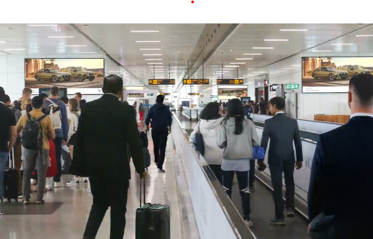 BMW DOOH India, Delhi Airport advertising, premium automotive branding, T3 boarding gate media, MyHoardings campaigns