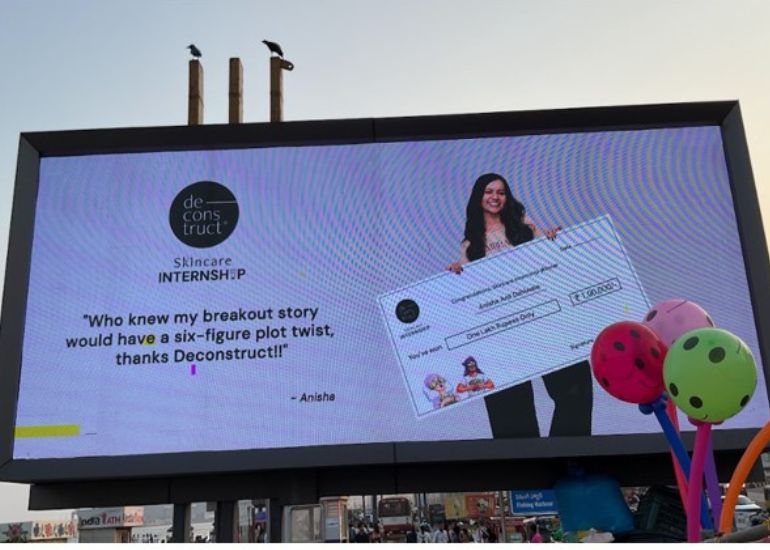 skincare marketing, Deconstruct campaign, influencer internship, OOH advertising, gender inclusive branding