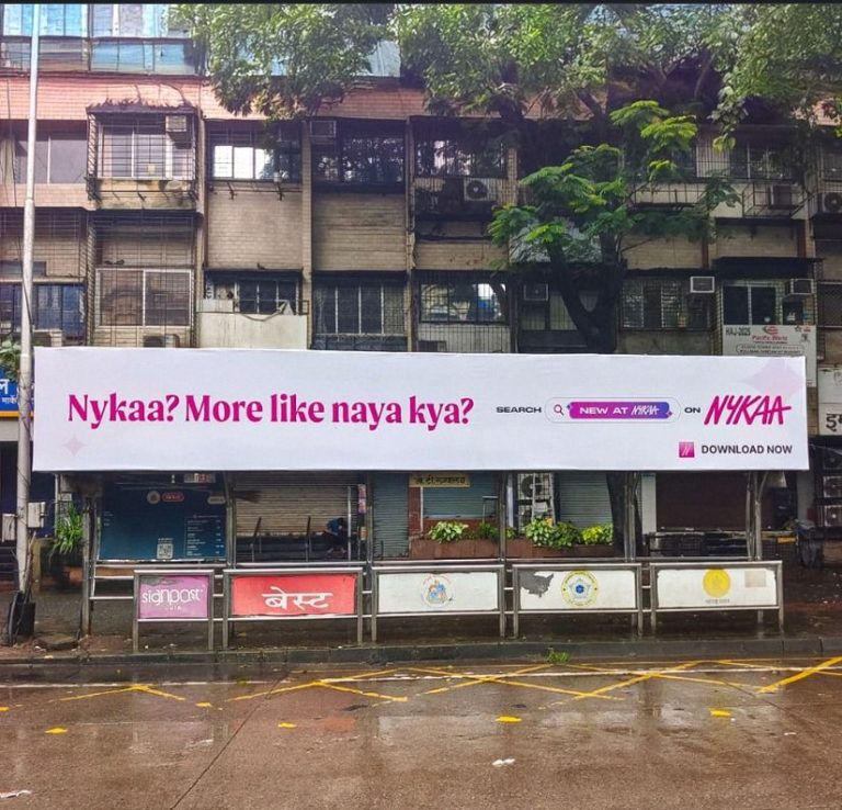 Nykaa, Bare Bones Collective, witty OOH campaign, beauty advertising India, MyHoardings, conversational billboards, copy-led outdoor campaigns, premium beauty branding