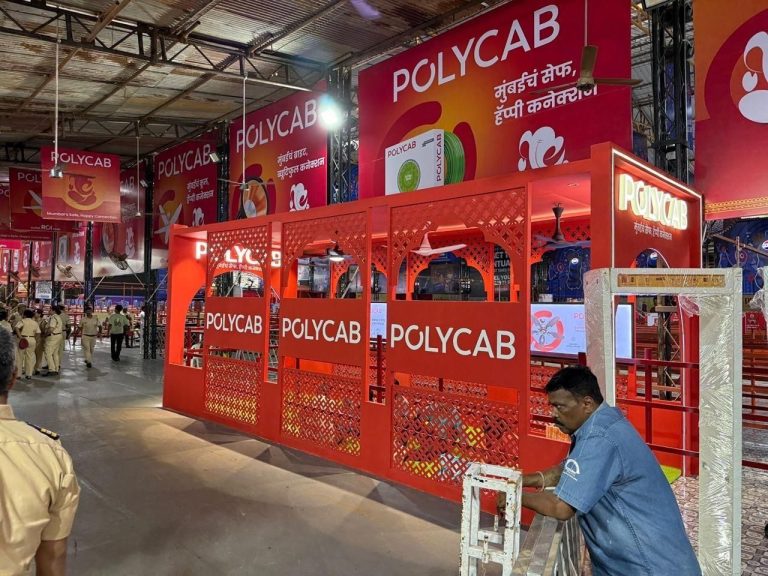 Polycab India, Ganesh Utsav branding, Lalbaugcha Raja campaign, Juhu Beach visarjan safety, festive activations India, MyHoardings, community-first OOH