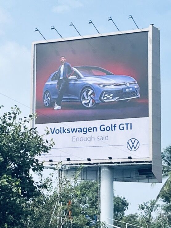 Volkswagen India campaign, Golf GTI x Jasprit Bumrah, automotive advertising, precision marketing, brand collaboration, MyHoardings, celebrity endorsement